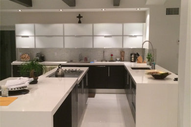 Minimalist kitchen photo in Miami