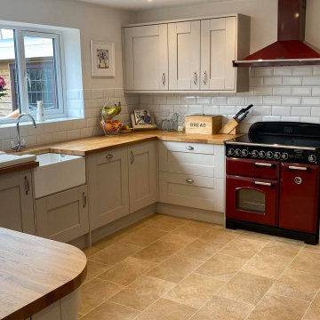 Inviting Country Kitchen with Oak Worktops