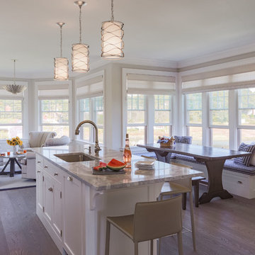 Island Kitchen with two sitting areas