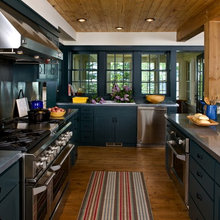 teal cabinets