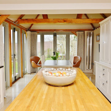 Island through to vaulted ceiling