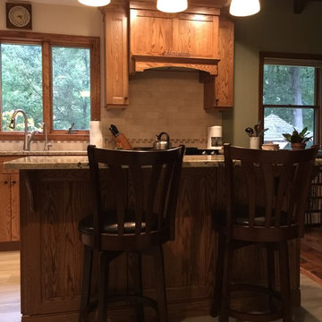 Island with dining space - Durham CT Kitchen Remodel