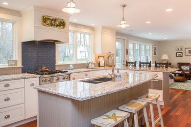 Inspiration for a coastal kitchen remodel in Manchester