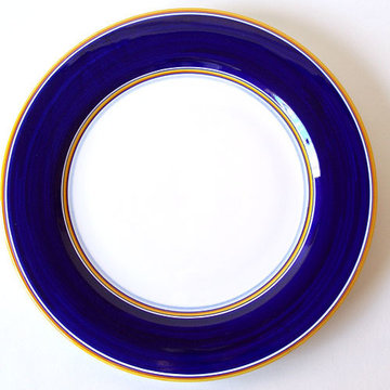 Italian Charger Plate with Blue Stripe