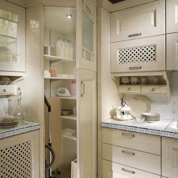 Italian Kitchen Cabinet Organization and Close-up Images