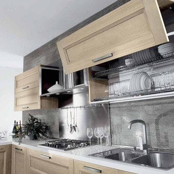 Italian Kitchen Cabinet Organization and Close-up Images