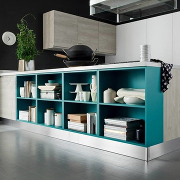 Italian kitchen cabinets by EffeQuattro Cucine Model - WAVE