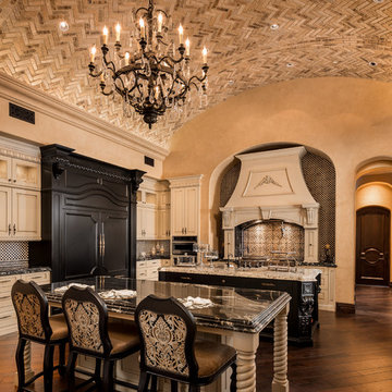 Vaulted Stone Kitchen Ceiling