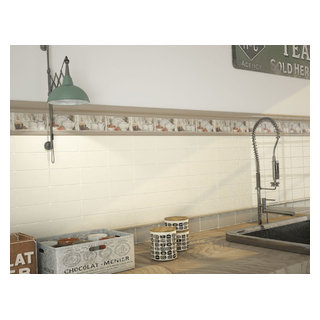 Ivory Vintage Kitchen Splashback - Farmhouse - Kitchen - Brisbane - by ...