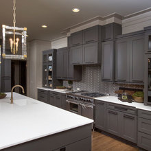 gray cabinet kitchen