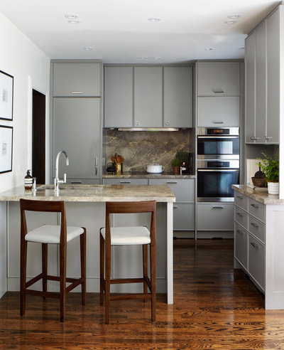 Transitional Kitchen by Croma Design Inc.