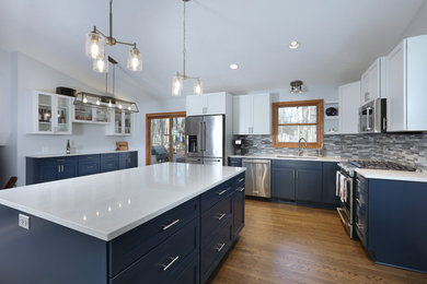 Example of a transitional kitchen design in Grand Rapids