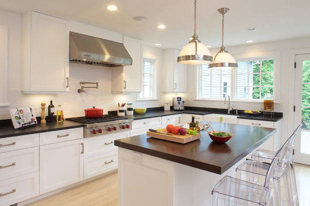 Transitional Kitchen by JWH Design and Cabinetry LLC