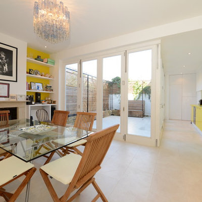 Trendy single-wall kitchen photo in London