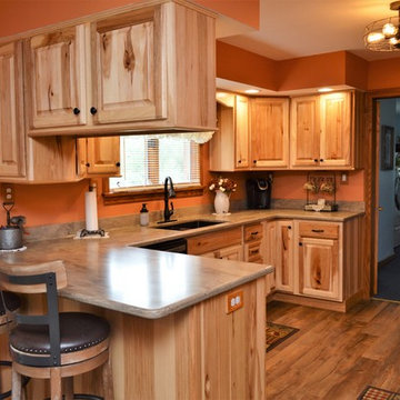 Kingsbury, IN. Haas Signature Collection. Natural Rustic Hickory Kitchen