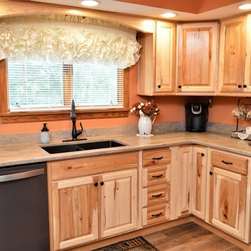 Kingsbury, IN. Haas Signature Collection. Natural Rustic Hickory Kitchen