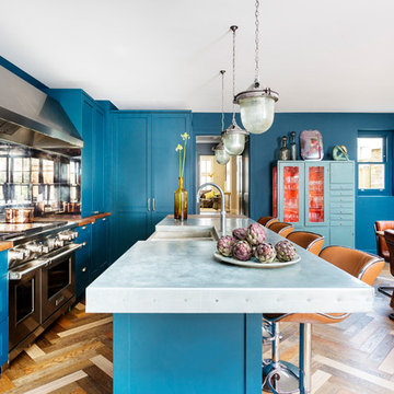 75 Beautiful Blue Kitchen/Diner Ideas and Designs - March 2022 | Houzz UK