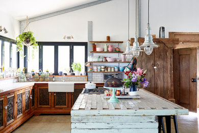 Photo of a bohemian kitchen in Melbourne.
