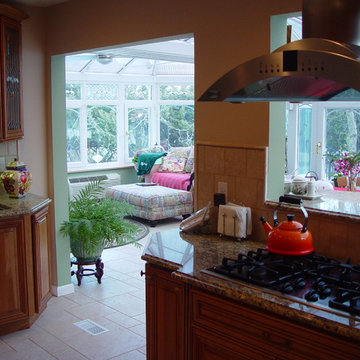 Kitchen and conservatory