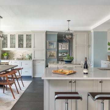 Kitchen & Dining Area in Luxe Transitional Hi-Rise Residence