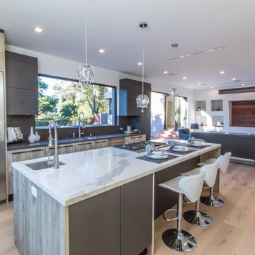 Kitchen & Living Area | Urban Oasis Complete Home Remodel | Studio City, CA