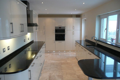 This is an example of a modern kitchen in Cardiff.