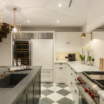 Kitchen at the Belgravia Mews by Thomson Carpenter