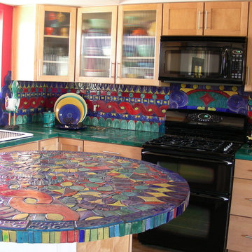 Kitchen Backsplash - Handmade tile mosaic