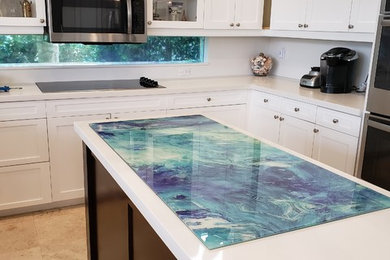 Kitchen Backsplash + Island Glass Projects