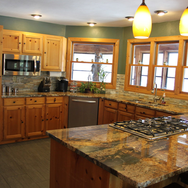 Stacked Stone Backsplash Houzz