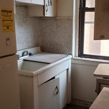 Kitchen before entire apartment renovation in Brooklyn,NY