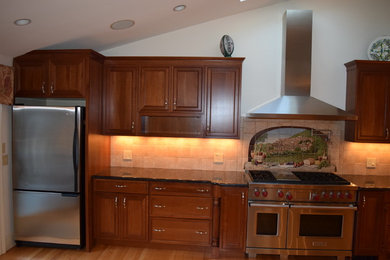 Photo of a medium sized contemporary kitchen in Boston.