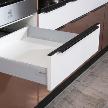 Kitchen Cabinet - IR14-067 Metal Foil Kitchen Cabinets