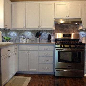Kitchen Cabinet Refacing done in Snow White