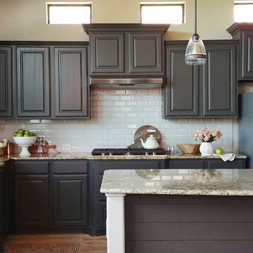 Kitchen Cabinets and Shiplap Walls in Kendall Charcoal