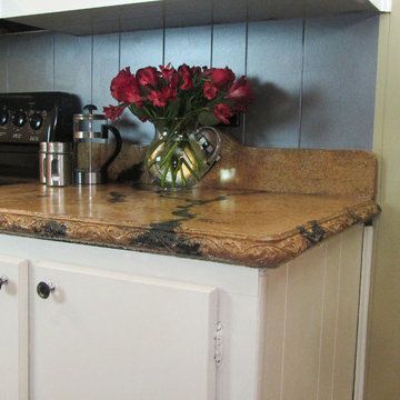 Kitchen Concrete Counters with Back-splash