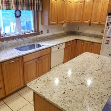 Kitchen Countertop in Snowfall Granite