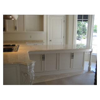 Kitchen: Crema Marfil marble - Traditional - Kitchen - New Orleans - by  LaBruyere Stone