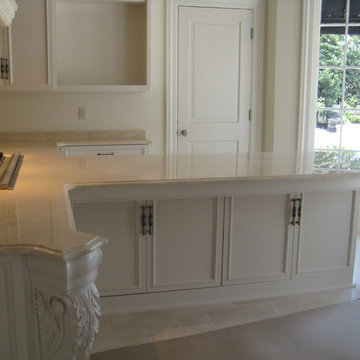 Kitchen: Crema Marfil marble