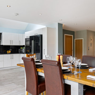 Kitchen diner family room in Woking.  Open plan extension