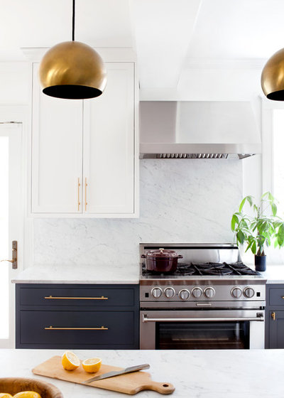 Transitional Kitchen by Elizabeth Lawson Design