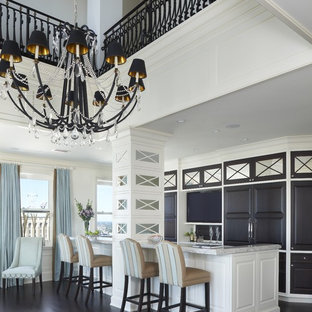 Klassische Küche mit profilierten Schrankfronten in Detroit