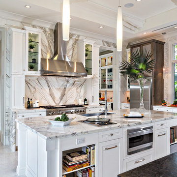 Kitchen featuring Calacatta Marvbe Countertops