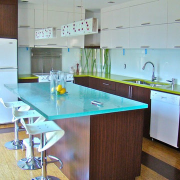 Kitchen - Glass Backsplashes and Glass Countertops