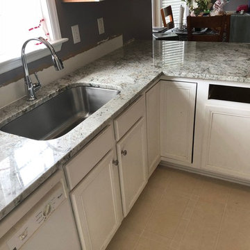 Kitchen Granite Renovation - Light & White