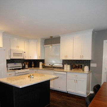 Kitchen - gray and white scheme