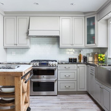Kitchen Gray Cabinets _ Greige Maple (Style-K3)