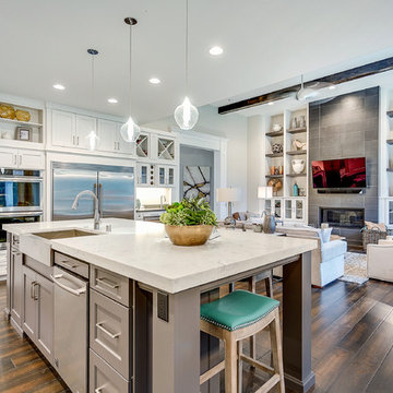 Kitchen + Great Room - The Aerius - Two Story Modern American Craftsman