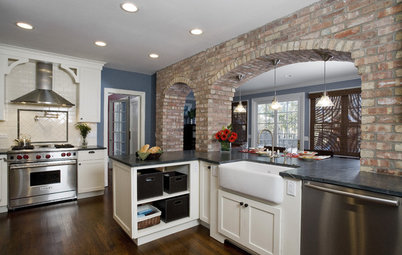Kitchen of the Week: Exposed Brick Arches in Illinois