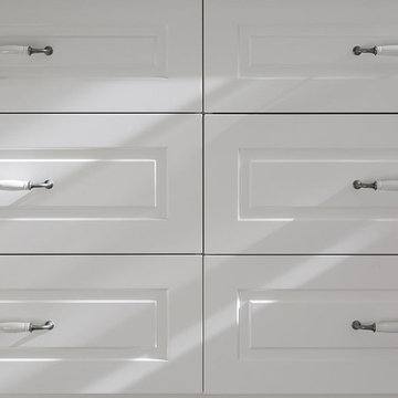 Kitchen handles and cabinetry - white kitchen